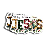 All My Hope is in Jesus Magnets - Christian Home Decor - Holiday Themed - Inspirational Magnets - 2 Pack - Made in USA - PLDFMAG4514