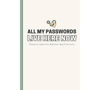 All My Passwords Live Here Now: Password Log Book with Alphabetical Tabs for Websites, Apps & Accounts | Organizer for Usernames, Password Tracker & Login Info Journal | 6x9 inches, 120 pages