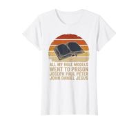 All My Role Models Went to Prison Vintage Sunset Value Graphic T-Shirt, Women, White, S