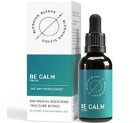 All-Natural Blend of Extracts for Uneasiness - Relief Supplement with Lemon Balm, Passiflora, Ashwagandha, Vervain & Oat Straw - Blooming Blends Calm Drops, 30 ml