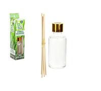 All-Natural Clear Glass Citronella Reed Diffuser - 30ml (1 Pc.) - Natural Mosquito Repellent - Perfect Indoor & Outdoor Fragrance Solution