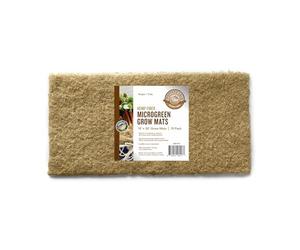 All-Natural Hemp Mat for Growing Microgreens 10" x 20" - Water Retention, High Germination, Ideal for Microgreens, Sprouts & Wheatgrass - Premium Hemp Fiber Grow Pads for Optimal Plant Health(10 Pack)