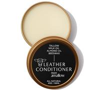 All Natural Leather Conditioner Balm - Made with Mink Oil, Tallow, & Beeswax, Protects, Softens Restores and Waterproofs Leather Shoes, Boots, Bags, Furniture (4 Oz)