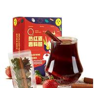 All-Natural Mulling Spice Blend for Homemade Hot Wine, Apple Cider, Winter Cocktails, and Cozy Christmas Beverages(1 box (4 packets))