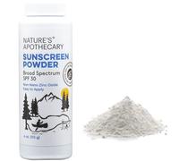 All-Natural Non Nano Zinc Oxide Sunscreen Powder SPF 25 - Water & Sweat Resistant, Reef & River Friendly, Hypoallergenic, ...