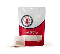 All Natural Pure American Ginseng Tea 美国人参茶 (20 CT) Potent Ground American Ginseng Root - No Fillers, Binders or Other Additives.