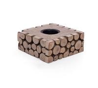 All Natural Rustic Handcrafted Cigarette Cigar Smoking Wooden Ashtray For Home Living Room Office Patio Poker Coffee Tabletop For Cigarettes Square Indoor Outdoor Ash Tray Holder Gift Idea 12.5 cms