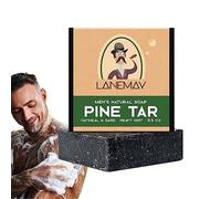 All-Natural Soap Men,Men's Pine Tar Soap, Natural Bar Soap For Men - Cold Process Pine Tar Soap For Men, Handmade Natural Bar Soap For Men For Skin Dirt And Oil