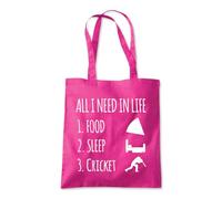 All Need in Life Is Cricket Tote Shopping Bag 10 Litres Capacity 42 x 38cm