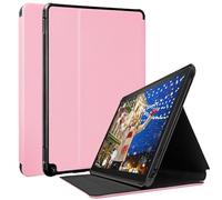 All New Fire 10 inch Tablet Case (13th Gen, 2023 Release), TOKILO Soft PU Leather Case with Adjustable Stand Auto Wake/Sleep, N Fit for LG 10 inch Tablet (Pink.)