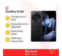 All New OnePlus 13 Snapdragon 8 Elite Hasselblad Camera 6.82-inch 2K AMOLED Display 6000mAh Battery 100W SUPERVOOC ColorOS 15 Black