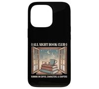 All Night Book Club Running on Coffee, Characters & Chapters Case for iPhone 13 Pro