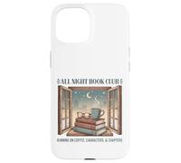 All Night Book Club Running on Coffee, Characters & Chapters Case for iPhone 15
