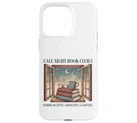 All Night Book Club Running on Coffee, Characters & Chapters Case for iPhone 15 Pro Max