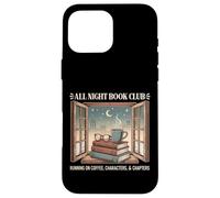 All Night Book Club Running on Coffee, Characters & Chapters Case for iPhone 16 Pro Max