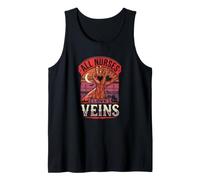 All Nurses Love Veins Funny Halloween Nurse Anatomy Shirt Tank Top