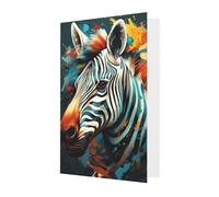 All-Occasion Abstract Animal Zebra print Card Birthday Sympathy Christmas Thank You Greeting Cards Envelopes