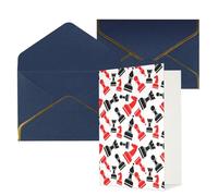 All Occasion Chess Pattern Print Greeting Cards,Blank Inside,with envelope,Suitable for friends family