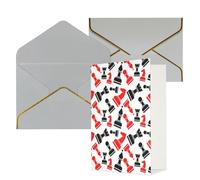 All Occasion Chess Pattern Print Greeting Cards,Blank Inside,with envelope,Suitable for friends family