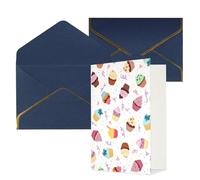 All Occasion Delicious Cupcakes Print Greeting Cards,Blank Inside,with envelope,Suitable for friends family
