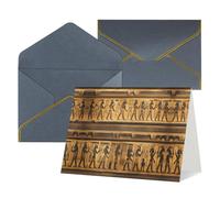 All Occasion Egypt Hieroglyphics Print Greeting Cards,Blank Inside,with envelope,Suitable for friends family