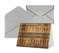 All Occasion Egypt Hieroglyphics Print Greeting Cards,Blank Inside,with envelope,Suitable for friends family