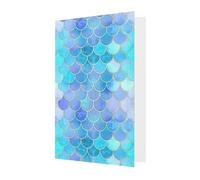 All-Occasion Gold Mermaid Scale print Card Birthday Sympathy Christmas Thank You Greeting Cards Envelopes