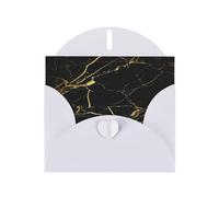 All-Occasion Greeting Cards With White Envelope, Stylish Gold Marbling Texture, Blank Inside Thank You Cards Set, Luxury Pearl Paper Eco-Friendly Blank Note Cards For Wedding Birthday Christmas