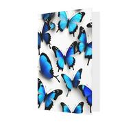 All-Occasion many blue butterflies print Card Birthday Sympathy Christmas Thank You Greeting Cards Envelopes