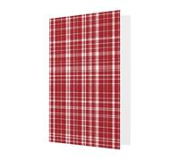 All-Occasion Plaid Red and Black print Card Birthday Sympathy Christmas Thank You Greeting Cards Envelopes