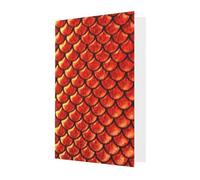 All-Occasion red fish scale print Card Birthday Sympathy Christmas Thank You Greeting Cards Envelopes