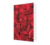 All-Occasion Red rose print Card Birthday Sympathy Christmas Thank You Greeting Cards Envelopes