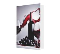 All-Occasion Red Wine print Card Birthday Sympathy Christmas Thank You Greeting Cards Envelopes