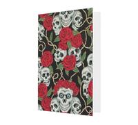 All-Occasion Skull and Red Rose print Card Birthday Sympathy Christmas Thank You Greeting Cards Envelopes