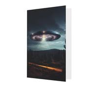 All-Occasion UFO at night print Card Birthday Sympathy Christmas Thank You Greeting Cards Envelopes