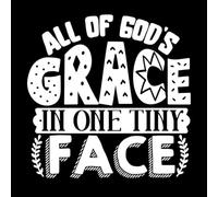 All of God's Grace is Reflected in one Little face Vinyl Wall Decals 54.6x54.7cm Glass Stickers White