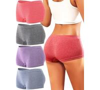 ALL OF ME 4 Pack Boxer Shorts Women's Boyshorts Women's Underwear Panties Stretch Knickers Cycling Shorts Under Dress Multipack S-XL
