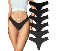 ALL OF ME 6 Pack Seamless String Tanga Women Underpants Sexy Underwear Lingerie Women No Show Underwear Thongs Panties Multipack XS-XL