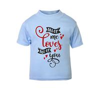 All of me Loves All of You [Style Two] (Romantic Quotes for Couples, Anniversary) Short Sleeve Cotton Toddler t Shirt, 3-4 Years, Pastel Blue