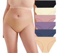 ALL OF ME Pack of 5/6 Seamless Briefs Women's Seamless Underwear Sexy Underwear Comfortable Lingerie Women Invisible Panties Underwear Women Bikini Multipack XS-XL, A-6, M