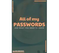 All of My Passwords and What You Need to Know: All of Your Internet Accounts, Passwords and Login Information That You Can't Remember and Your Wish ... What To Do With Them In Case You Passed Away