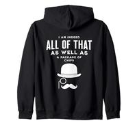 All of That Bag Chips Funny 1990s Nostalgia Saying British Zip Hoodie