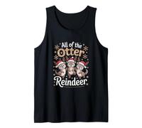 All of The Otter Reindeer Christmas Playful Winter Animals Tank Top