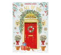 All Of You Christmas Card - Festive Snowy Front Door - Artistic Design - Special Finish - Made in the UK - Eco-Friendly