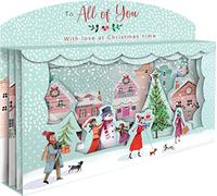 All Of You Spectacular 3D Street Scene Christmas Card Freestanding Cards XSPT002