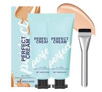 All-Over Complexion Perfector, Long-Lasting CC Cream Foundation,Covering Corrector Invisible Pores Face Concealer, CC Cream Light,Even Skin Tone Makeup and Skin Care (2PC)