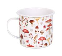 All Over Mushroom Print Enamel Mug - 500Ml Nature-Inspired Tea Cup