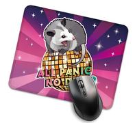 All Panic No Disco Mouse Pad for Desk, Funny Opossum Gifts for Men Women, Retro Mousepad Gifts for Coworkers Colleagues Friend, Office Gifts for Opossum Lover, New Job Gifts for Employee