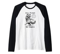All Panic No Disco Raccoon Funny Dancing Animal Raglan Baseball Tee