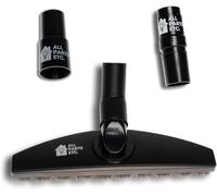 ALL PARTS ETC. Hard Wood Brush for Tile and Hardwood Vacuum Cleaners, Includes Two Adapters for 1 3/8 Inch and 1.5 Inch, Compatible with Shark, Miele, Shop Vac, Eureka, Oreck,